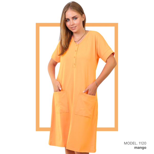 Women’s home wear R 1120 half long cotton night shirt mango