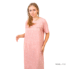 Women’s home wear R 1122 half long cotton night shirt