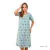Women’s home wear R 1123 half long cotton night shirt