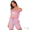 Women’s home wear Set PS 1126 soft short and a short-sleeve shirt-ROSE