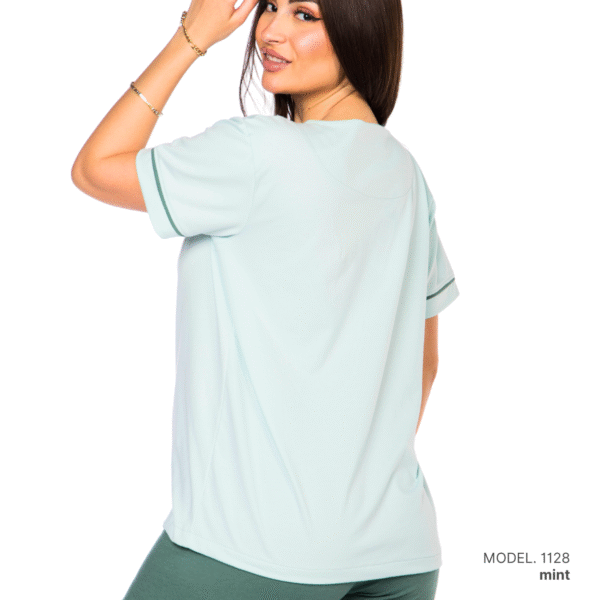 Women’s home wear Set PL 1128 soft pants and a short-sleeve shirt mint