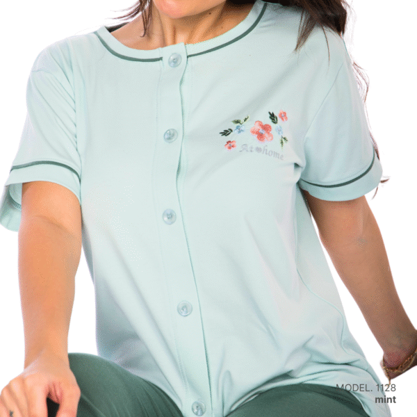 Women’s home wear Set PL 1128 soft pants and a short-sleeve shirt mint