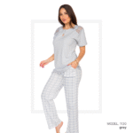 Women’s home wear Set PL 1130 soft pants and a short-sleeve shirt GREY