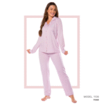 Women’s home wear Set PL 1136 soft pants and a short-sleeve shirt-INDIGO