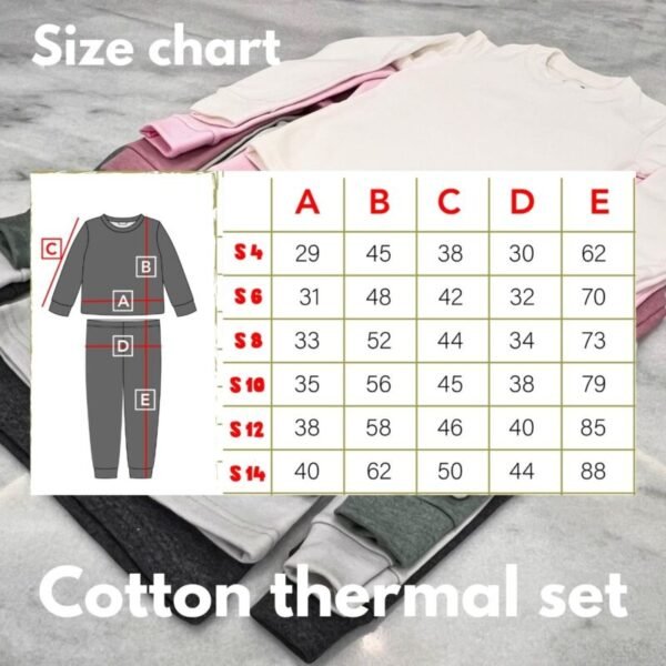 Cotton Thermal Kids Underwear (dark grey)