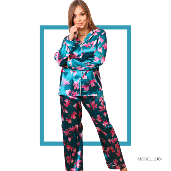 Women’s home wear Set SA 2101 luxurious satin pajama