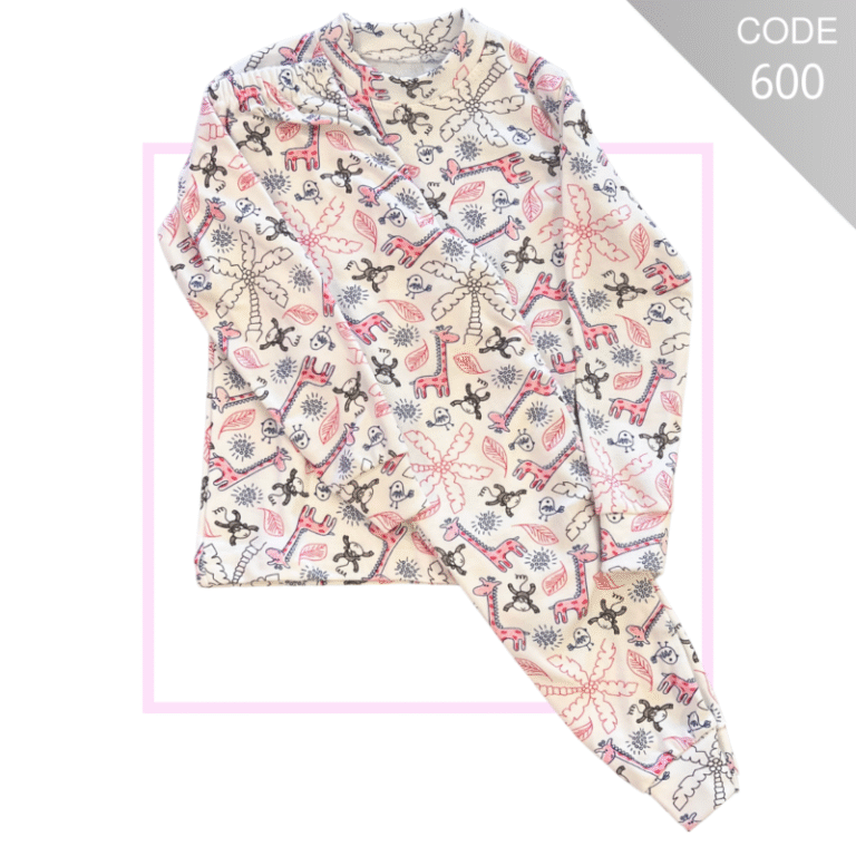 طقم تدفئة أطفال قطن ناعم، مطبوع رسومات - كود60