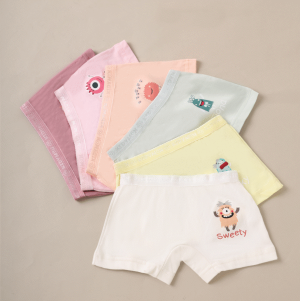 Girls’ Underwear Shorts – 2 Pieces, Ages 4–14