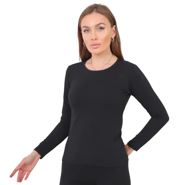 Round Neck Long Sleeves Top