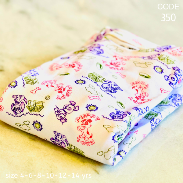 Kids printed cotton thermal underwear set – G350