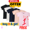 Short Sleeve Colored Shirt Buy 3 Get 1 Free