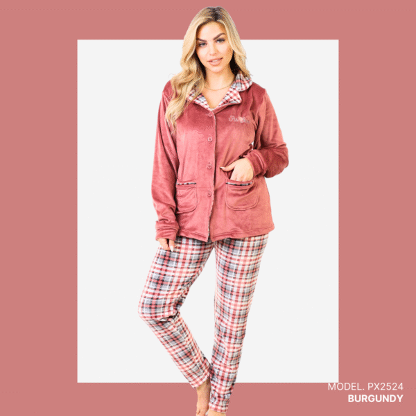 Women’s home wear Set PL 2524 - BURGUNDY