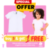 Girls Short Sleeve White Shirt Buy 3 Get 1 Free