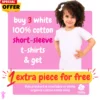 Girls Short Sleeve White Shirt Buy 3 Get 1 Free