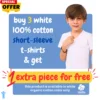 Boys White Short Sleeve Shirt Buy 3 Get 1 Free