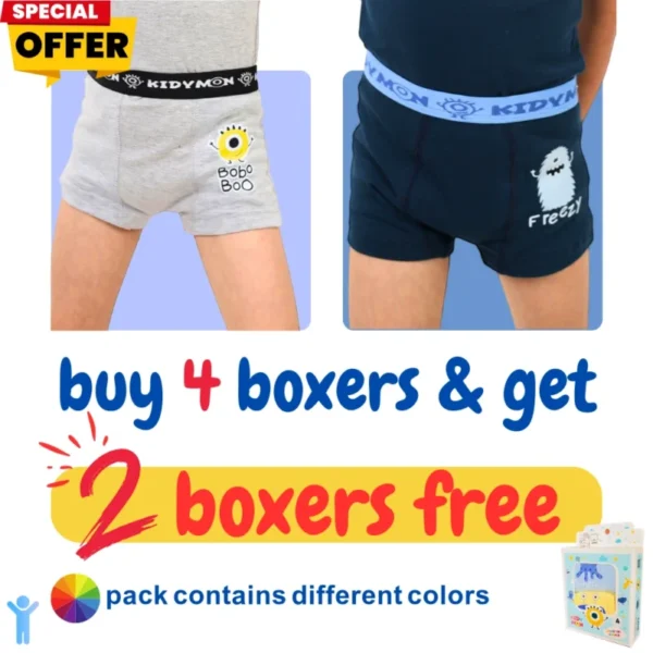 Buy 4 Boxers & Get 2 Free