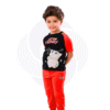 Adventure Palace Boys 2 pcs set - Spacetoon - cotton- Pajama set- (black t-shirt - red pants)