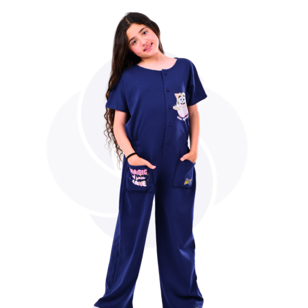Adventure Palace Girls - Spacetoon cotton jumpsuit - Vannocat- Dark blue