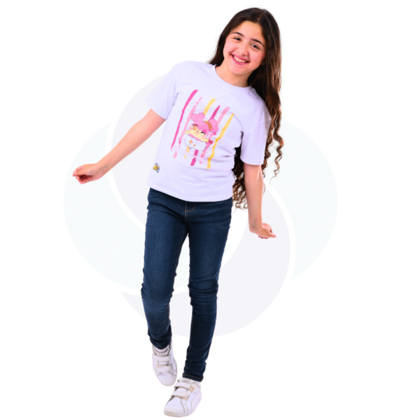 Cocotama Girls- Spacetoon -Cotton- white- Over sized t-shirt