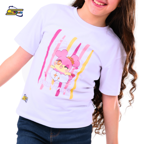 Cocotama Girls- Spacetoon -Cotton- white- Over sized t-shirt