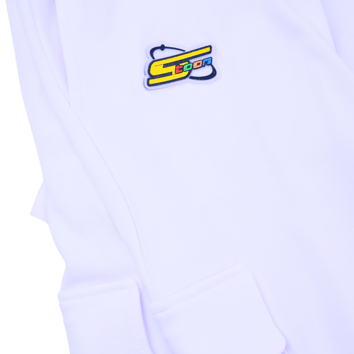 Hayati Girl 2 pcs set - Spacetoon cotton outwear set-white t-shirt and pants printed