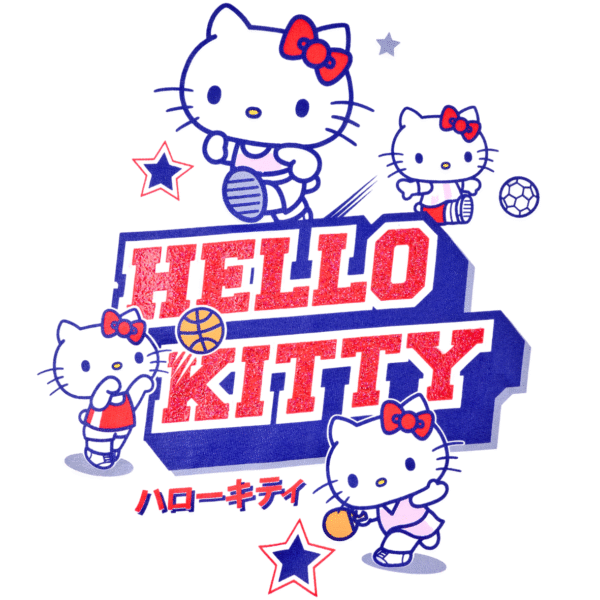 Hello kitty - Girls- Sanrio - Cotton- white- Sport t-shirt