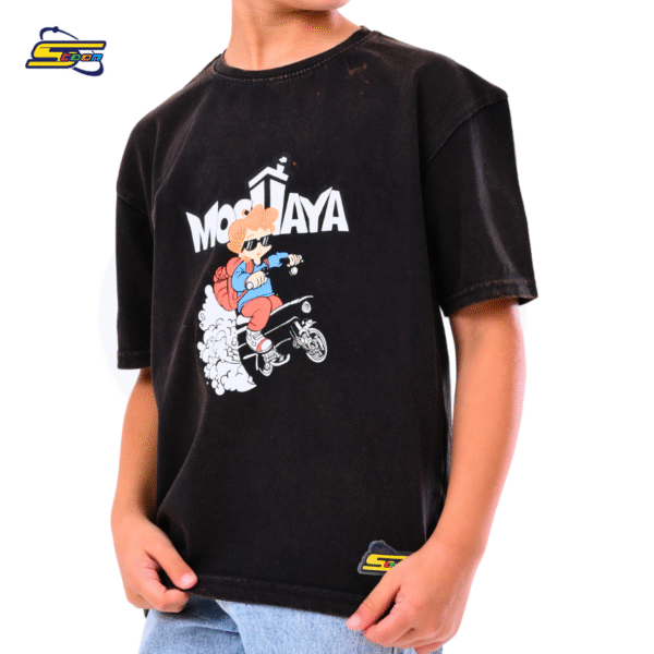 Moshaya Family Boys- Spacetoon - Cotton- oversize t-shirt- black