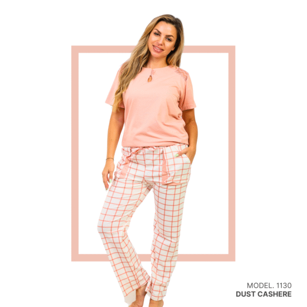 Women’s home wear Set PL 1130 soft pants and a short-sleeve shirt DUST CASHMERE