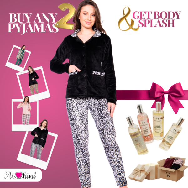 Women’s home wear Set PX 2529 - Black & White