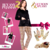 Women’s home wear Set PX 2529 - Black & Caramel