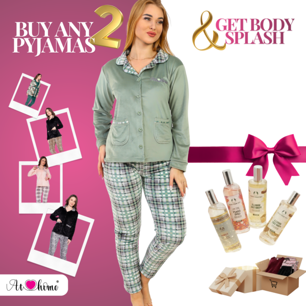 Women’s home wear Set PL 2524 - LIGHT GREEN