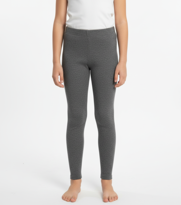 Girls winter wool leggings - knit wear - Dark blue