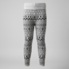 Girls winter wool leggings - knit wear patterned - Brown
