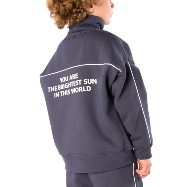 Kids Unisex tracksuit Set (2 pcs) – a zip-up jacket and matching pants - Steel Grey