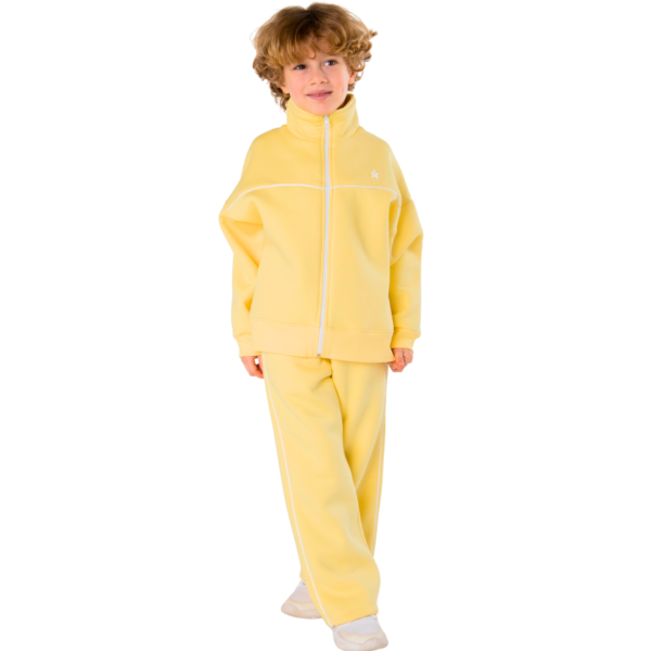 Kids Unisex tracksuit Set (2 pcs) – a zip-up jacket and matching pants - Yellow
