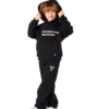 Kids Unisex tracksuit Set (2 pcs) – hooded sweatshirt and matching pants - Black