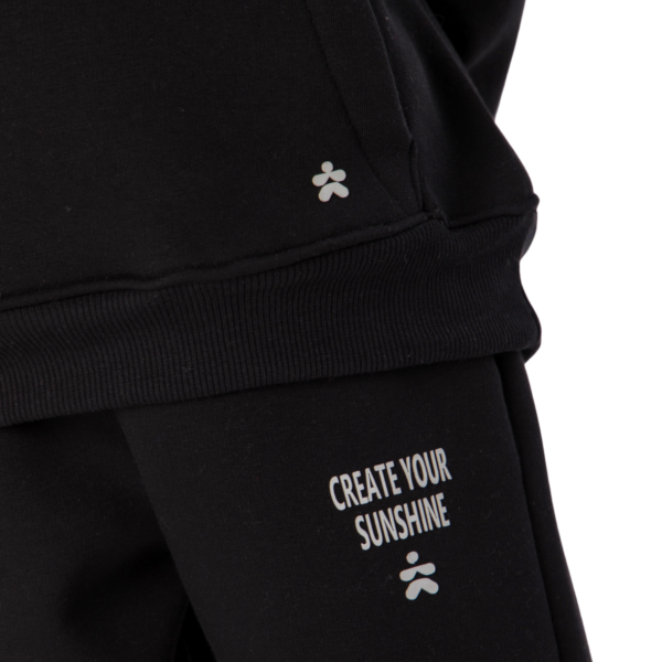 Kids Unisex tracksuit Set (2 pcs) – hooded sweatshirt and matching pants - Black