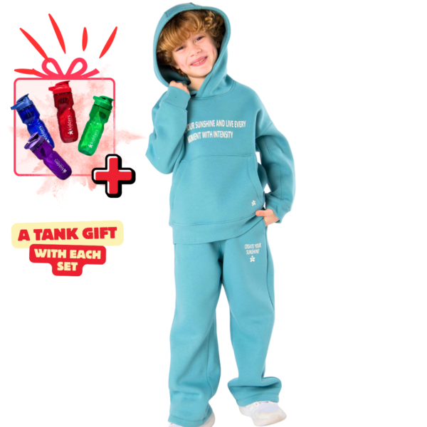 Kids Unisex tracksuit Set (2 pcs) – hooded sweatshirt and matching pants - Blue