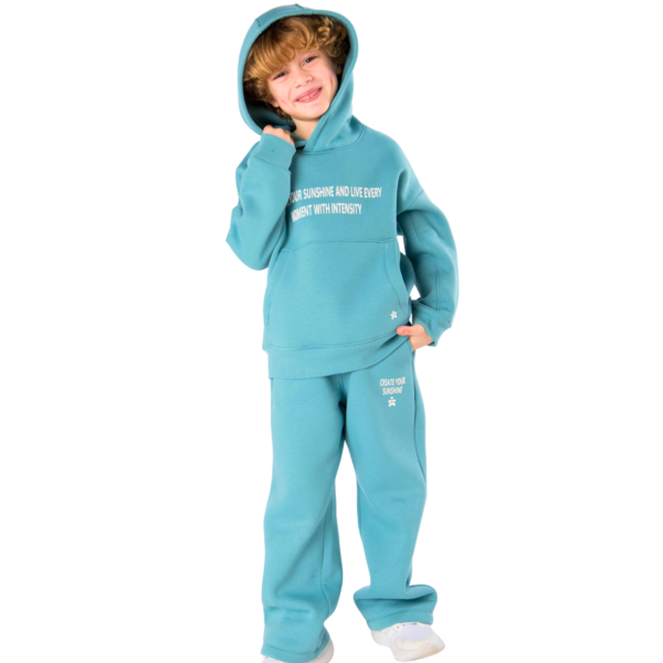 Kids Unisex tracksuit Set (2 pcs) – hooded sweatshirt and matching pants - Blue