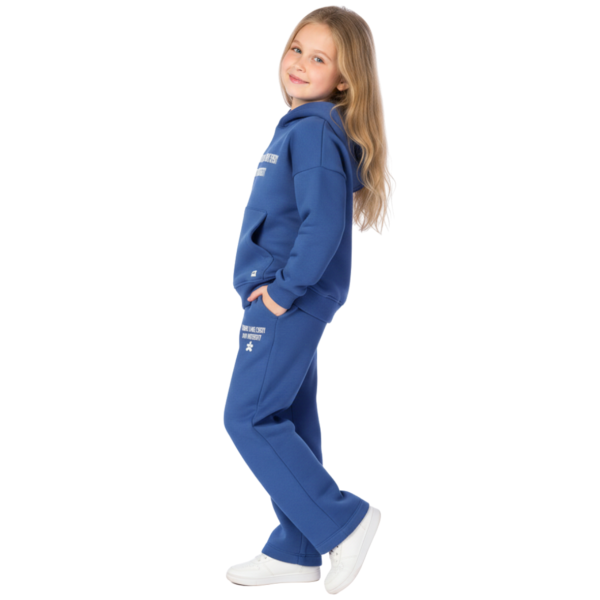 Kids Unisex tracksuit Set (2 pcs) – hooded sweatshirt and matching pants - Dark blue