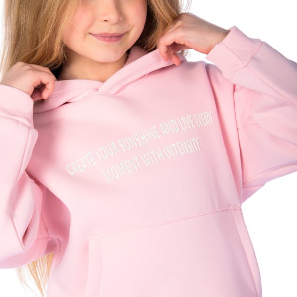 Kids Unisex tracksuit Set (2 pcs) – hooded sweatshirt and matching pants - Rose