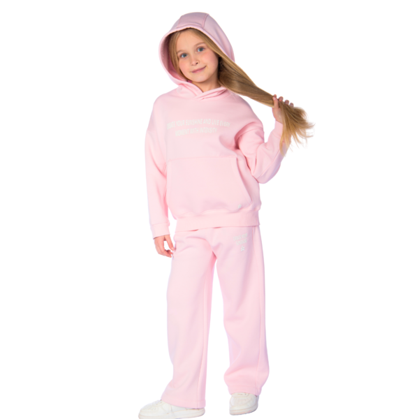 Kids Unisex tracksuit Set (2 pcs) – hooded sweatshirt and matching pants - Rose