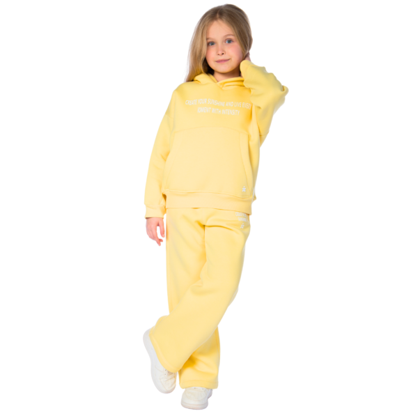 Kids Unisex tracksuit Set (2 pcs) – hooded sweatshirt and matching pants - Yellow