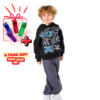 Kids Unisex tracksuit Set (2 pcs) – hooded sweatshirt and matching pants - Black