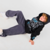 Kids Unisex tracksuit Set (2 pcs) – hooded sweatshirt and matching pants - Black