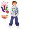 Kids Unisex tracksuit Set (2 pcs) – hooded sweatshirt and matching pants - Dark Blue