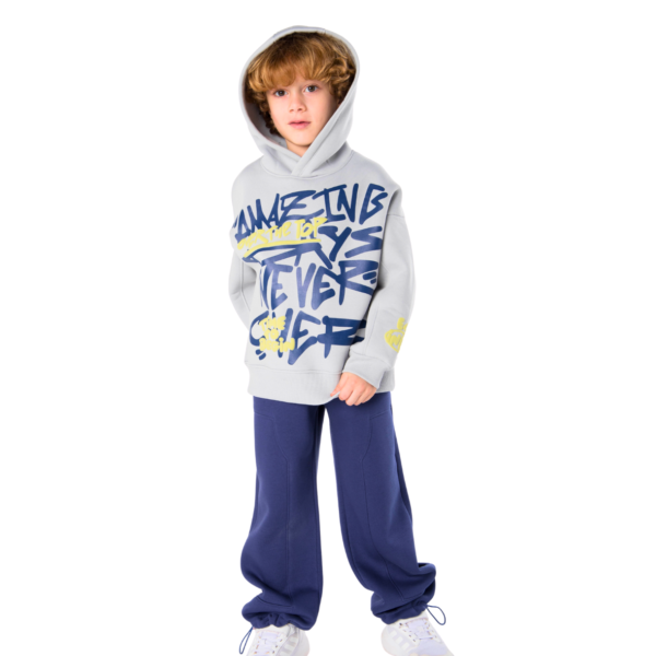 Kids Unisex tracksuit Set (2 pcs) – hooded sweatshirt and matching pants - Dark Blue