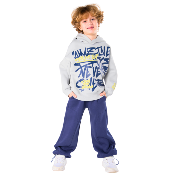 Kids Unisex tracksuit Set (2 pcs) – hooded sweatshirt and matching pants - Dark Blue