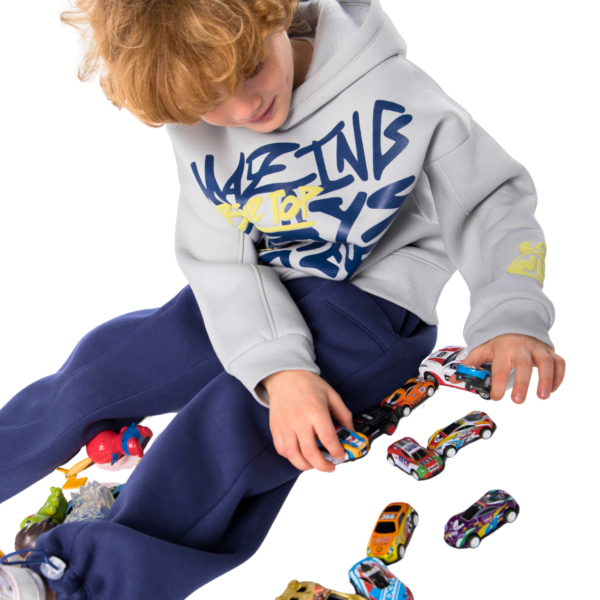 Kids Unisex tracksuit Set (2 pcs) – hooded sweatshirt and matching pants - Dark Blue