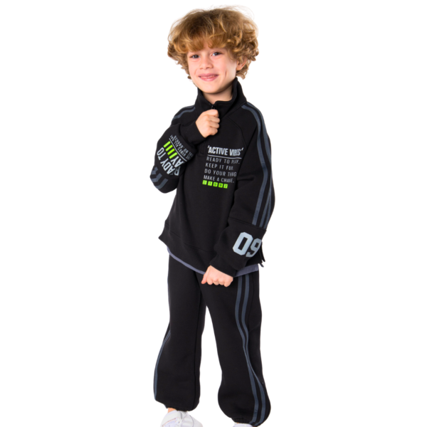 Kids Unisex tracksuit Set (2 pcs) – a sweatshirt and matching pants - Black